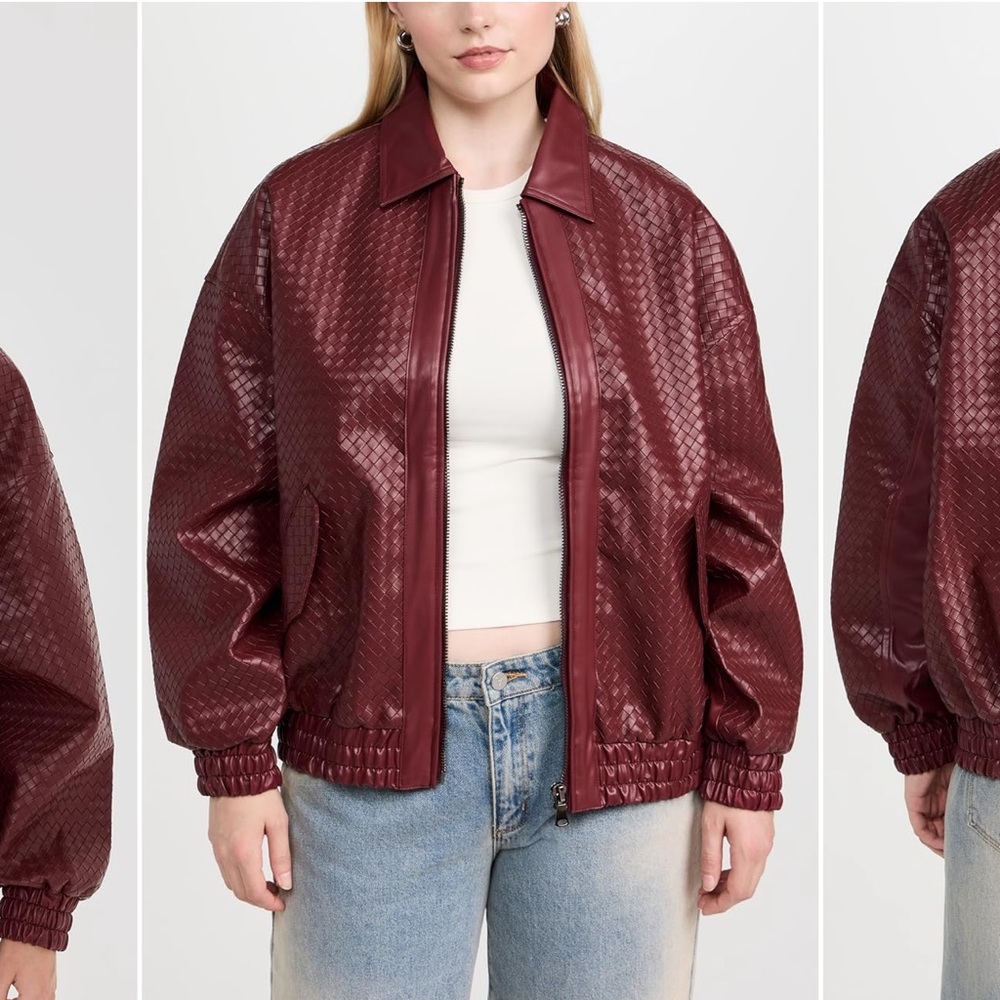Lioness Kenny Bomber Burgundy Size L NWT SOLD OUT EVERYWHERE FALL 2024